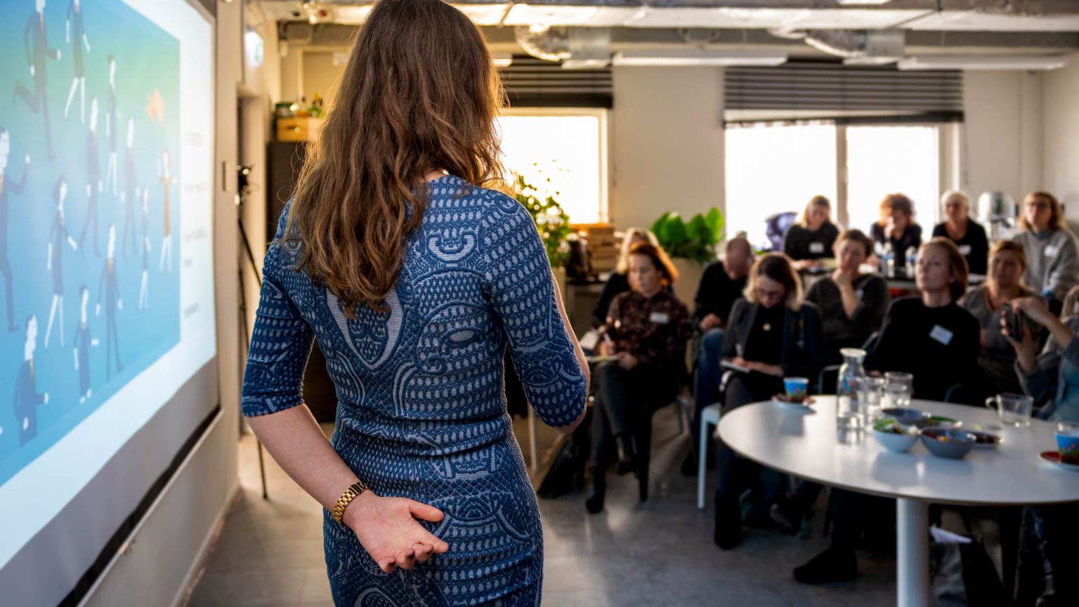 Een van de sprekers tijdens een kennissessie van Yard | Digital Agency. Foto: Le Bureau – Pascal Bossmann.